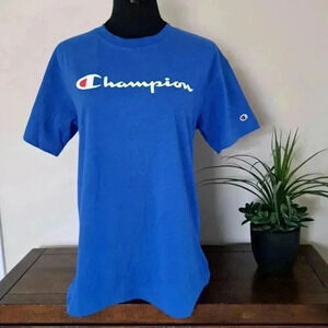 ❤️ New! Champion Women's Tee Blue Small Short Sleeved  T-shirt 100% Cotton NWT